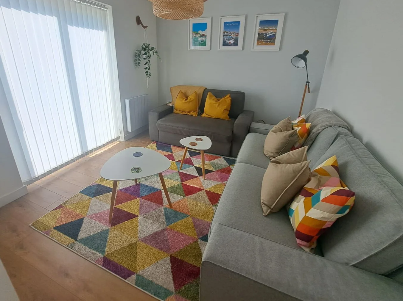 tidy living room in holiday let